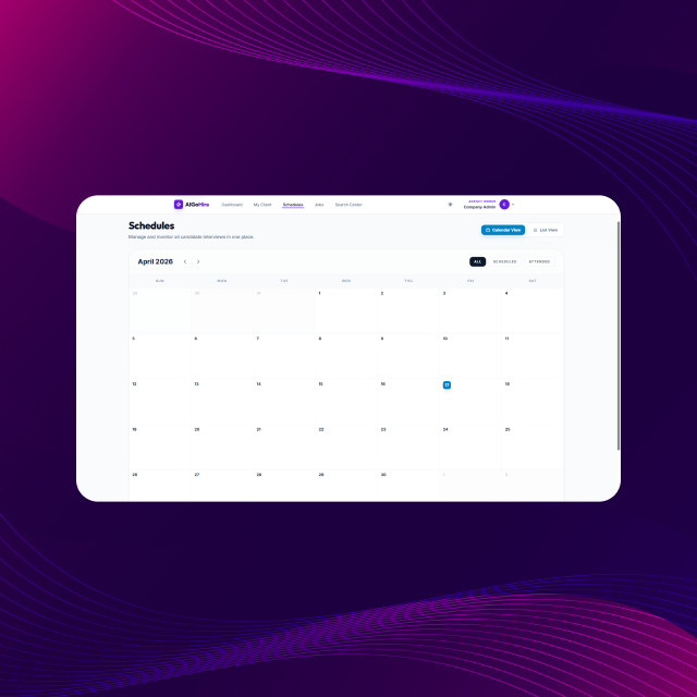 Schedules UI